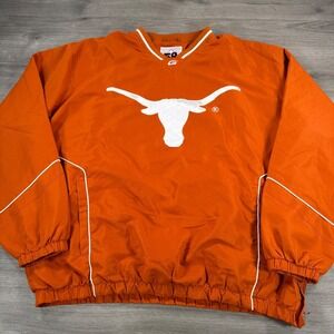 Vintage Texas Longhorns 58 Sports Fleece Lined Pullover Windbreaker Jacket XXL